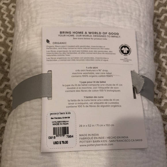 Pottery Barn Kids Other Pottery Barn White Matelasse Crib Skirt Brand New Poshmark